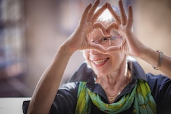 Lady with heartshape